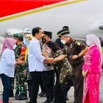 KAJATI SUMUT BERSAMA FORKOPIMDA SAMBUT KEDATANGAN PRESIDEN RI JOKO WIDODO