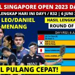 Leo/Daniel Lolos 16 Besar Singapore Open 2023