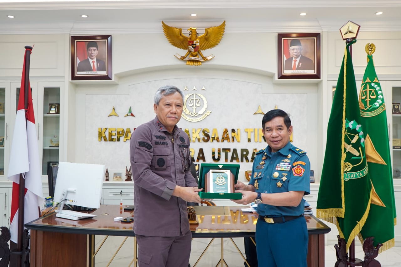 Kajati Sumut Idianto Terima Kunjungan Kepala Oditurat Militer Tinggi I Medan, Deempatbelas.com