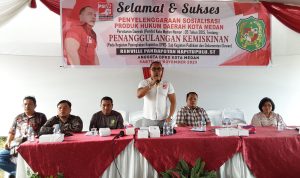 Saat Sosper, Anggota DPRD Medan Renville Ingatkan Warga Daftar DTKS Jika Ingin Dapatkan Bantuan Pemerintah, Deempatbelas.com