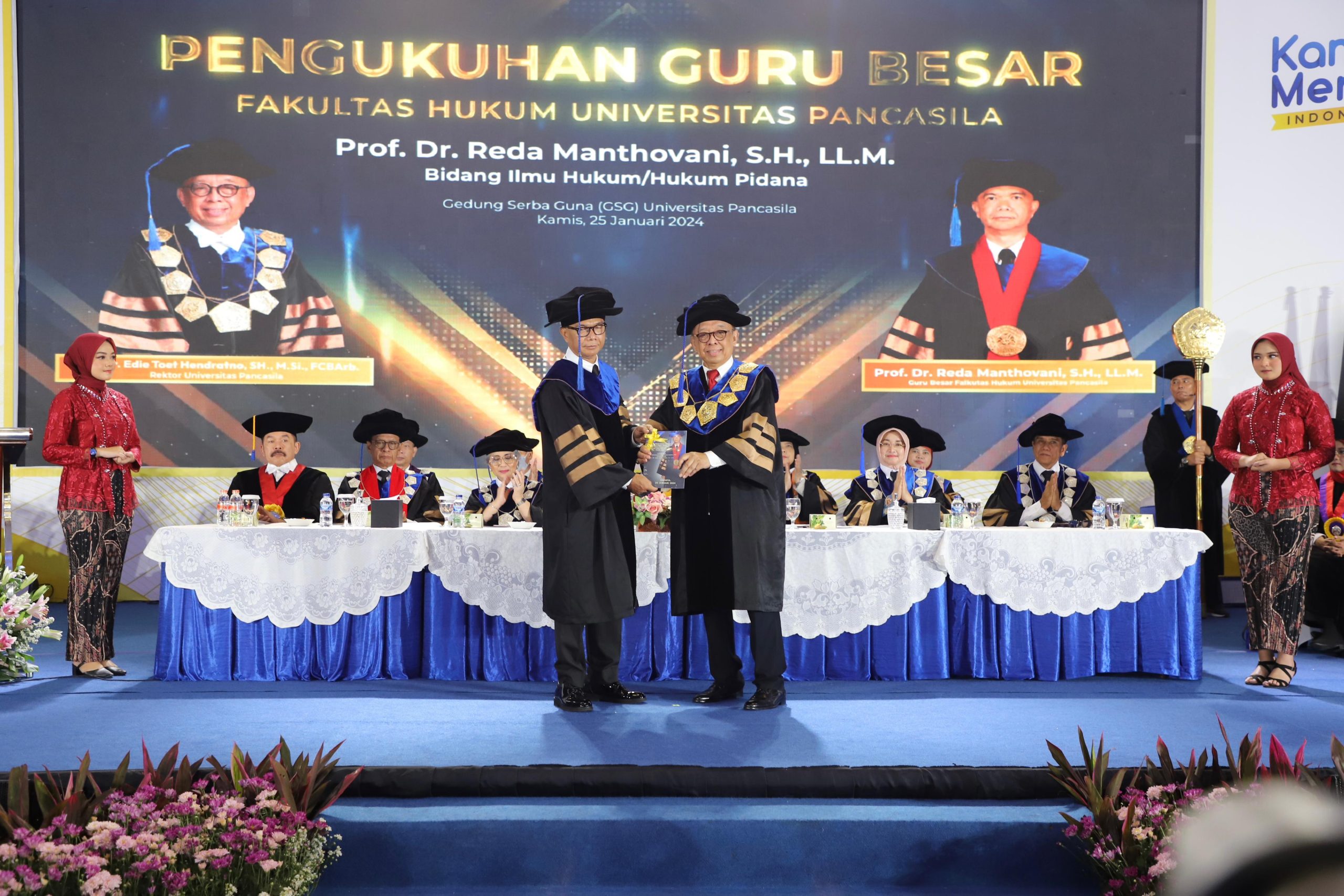 Pengukuhan Prof. Dr. Reda Manthovani, S.H., LL.M. Sebagai Guru Besar Bidang Ilmu Hukum Pidana Universitas Pancasila, Deempatbelas.com