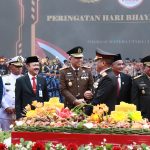 KEPALA KEJAKSAAN TINGGI SUMATERA UTARA IDIANTO HADIRI UPACARA PERINGATAN HUT BHAYANGKARA YANG KE-78