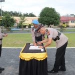KAPOLRES BATU BARA MINTA PEJABAT YANG BARU DILANTIK SEGERA BERADAPTASI DENGAN TUGASNYA TERUTAMA MENGHADAPI PILKADA 2024