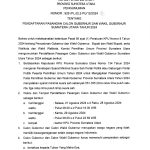 PENGUMUMAN KPU SUMUT TENTANG PENDAFTARAN PASANGAN CALON GUBERNUR DAN WAKIL GUBERNUR SUMATERA UTARA TAHUN 2024