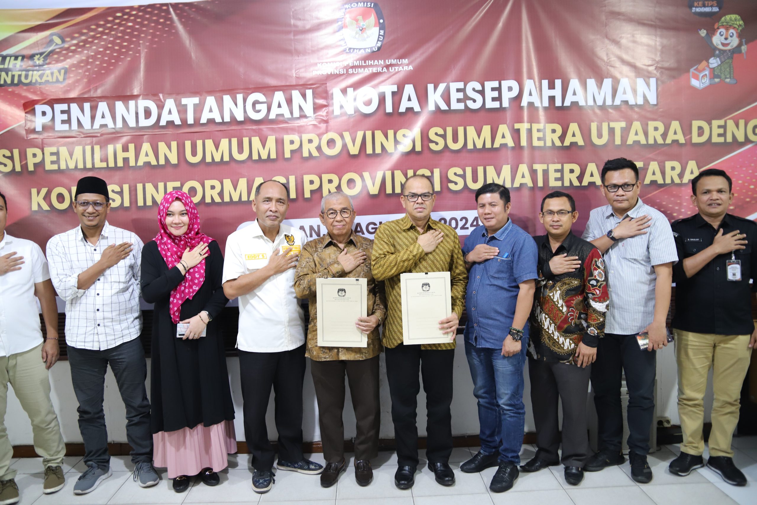KPU Sumut MoU Keterbukaan Informasi Publik Dengan KIP Sumut, Deempatbelas.com