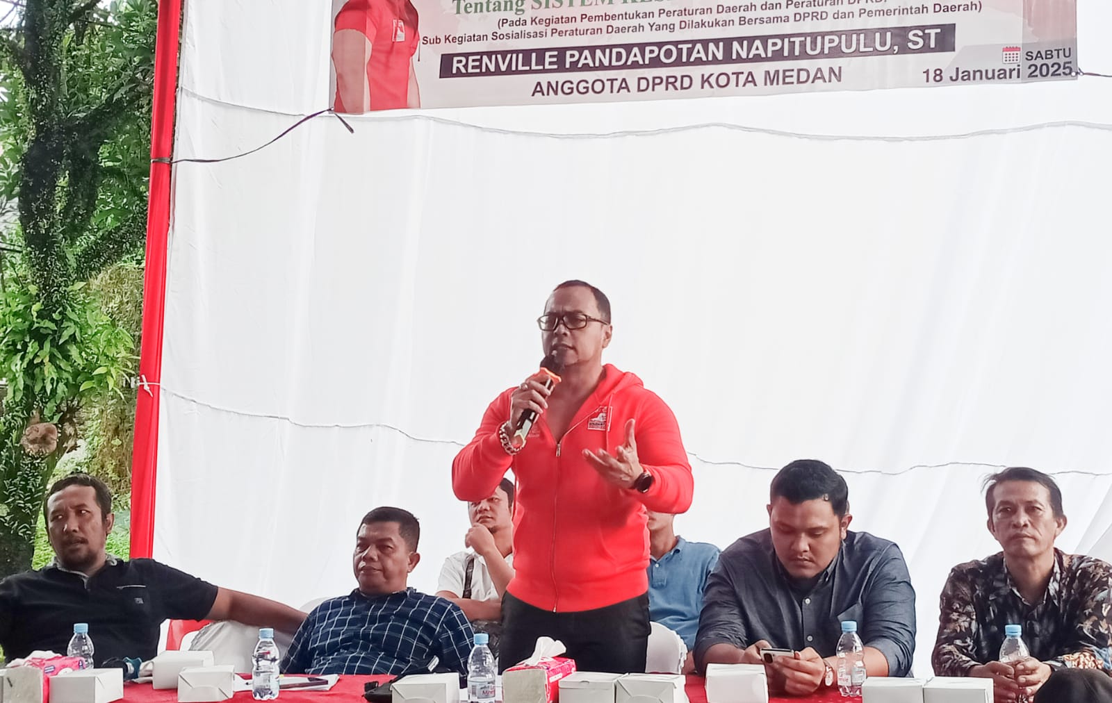 Anggota DPRD Medan Renville Napitupulu Kecewa Pihak BPJS Kesehatan Tak Hadir Saat Sosper Kepada Masyarakat, Deempatbelas.com