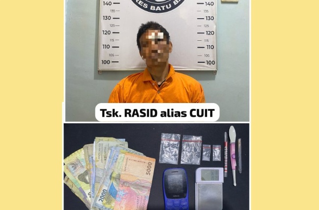 Polres Batu Bara Meringkus Terduga Bandar Narkoba SS di Desa Simpang Gambus, Deempatbelas.com