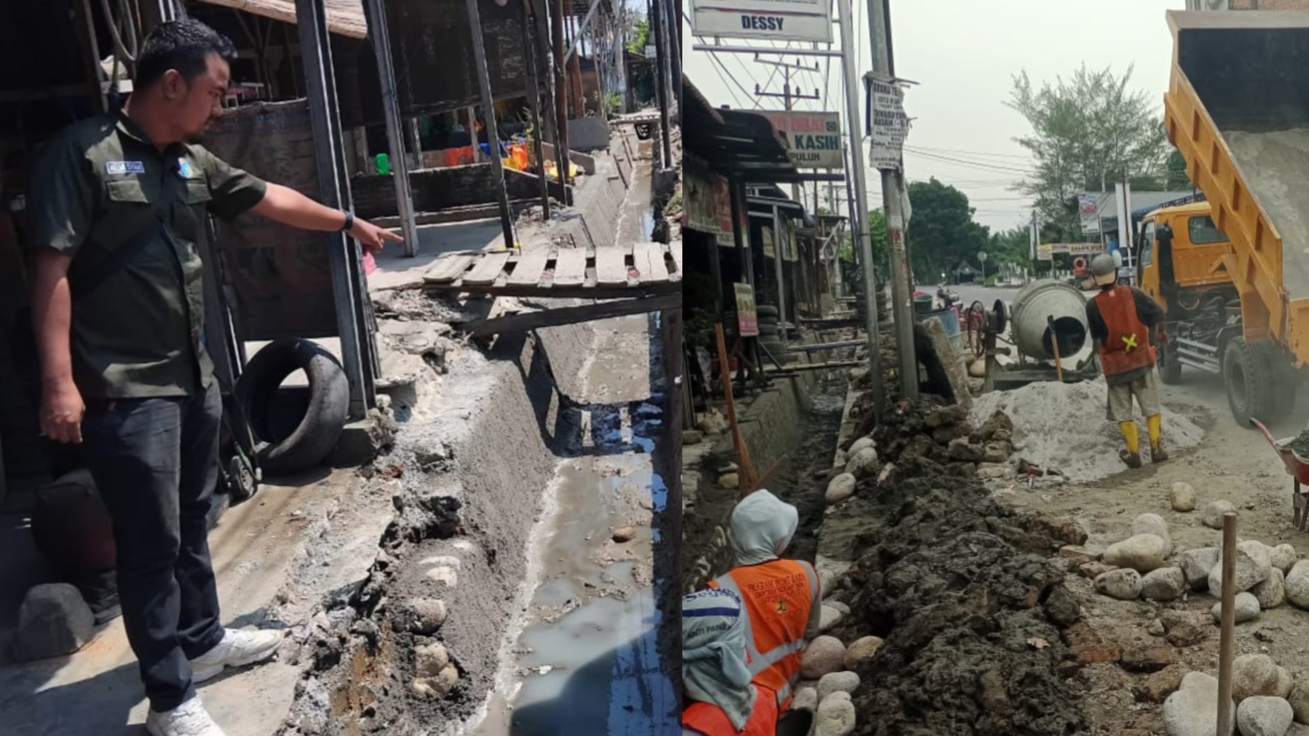 Diduga Proyek Siluman, Pembangunan Drainase Tanpa Plang Ditemukan Banyak Kejanggalan, Deempatbelas.com
