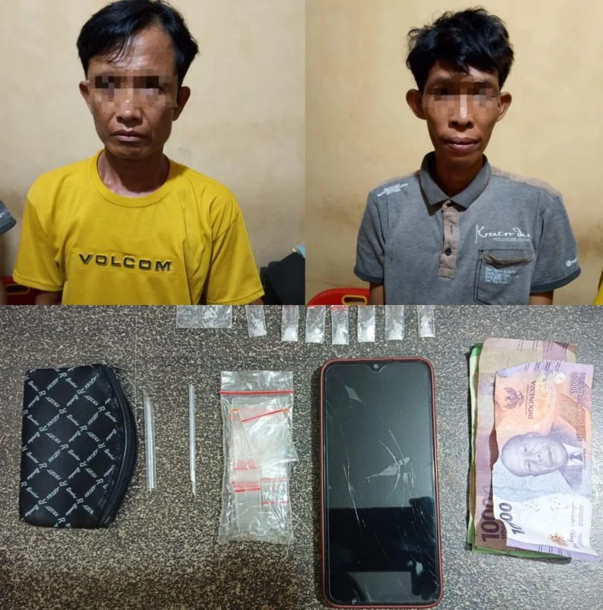 Duduk Santai Depan Rumah, Dua Pengedar Narkoba Diringkus Polisi, Deempatbelas.com