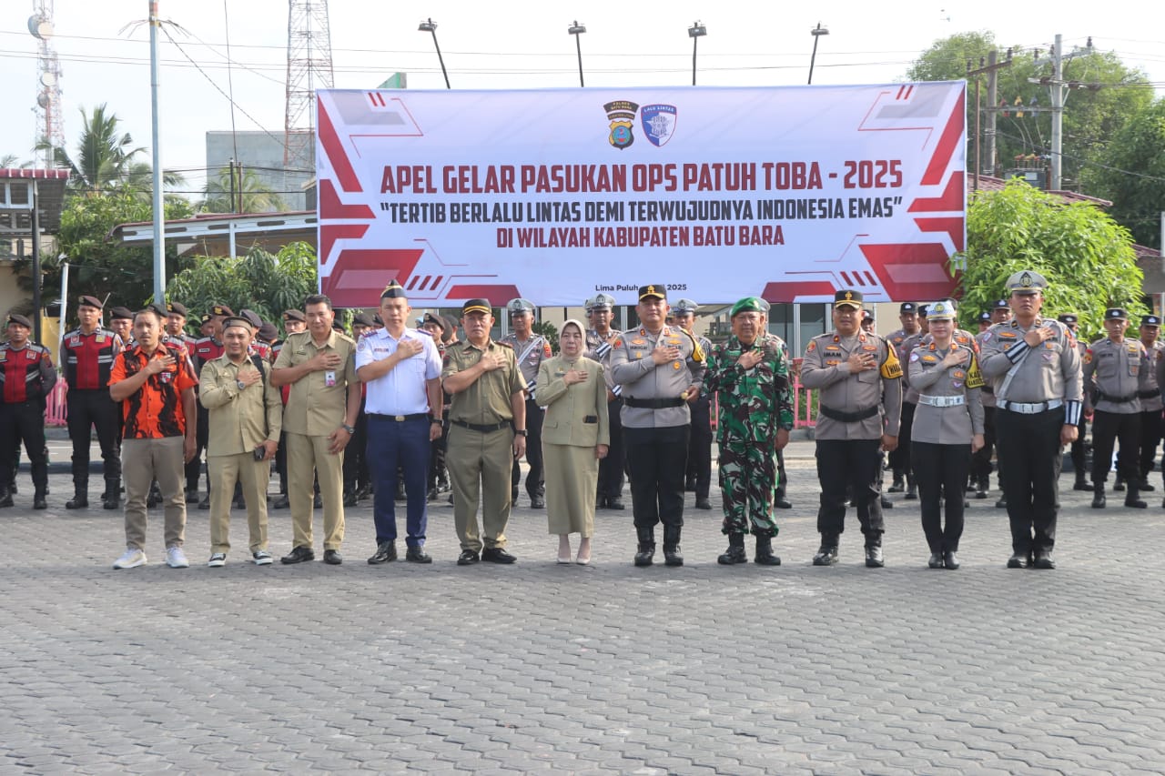 Kapolres Batubara Pimpin Apel Pasukan Operasi Patuh Toba 2025, Deempatbelas.com