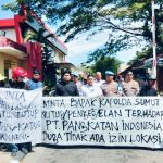 AKSI UNJUK RASA IPEPMA TERKAIT PT PANGKATAN INDONESIA LABUHAN BATU DIDUGA TAK MILIKI IZIN LOKASI DAN PLASMA
