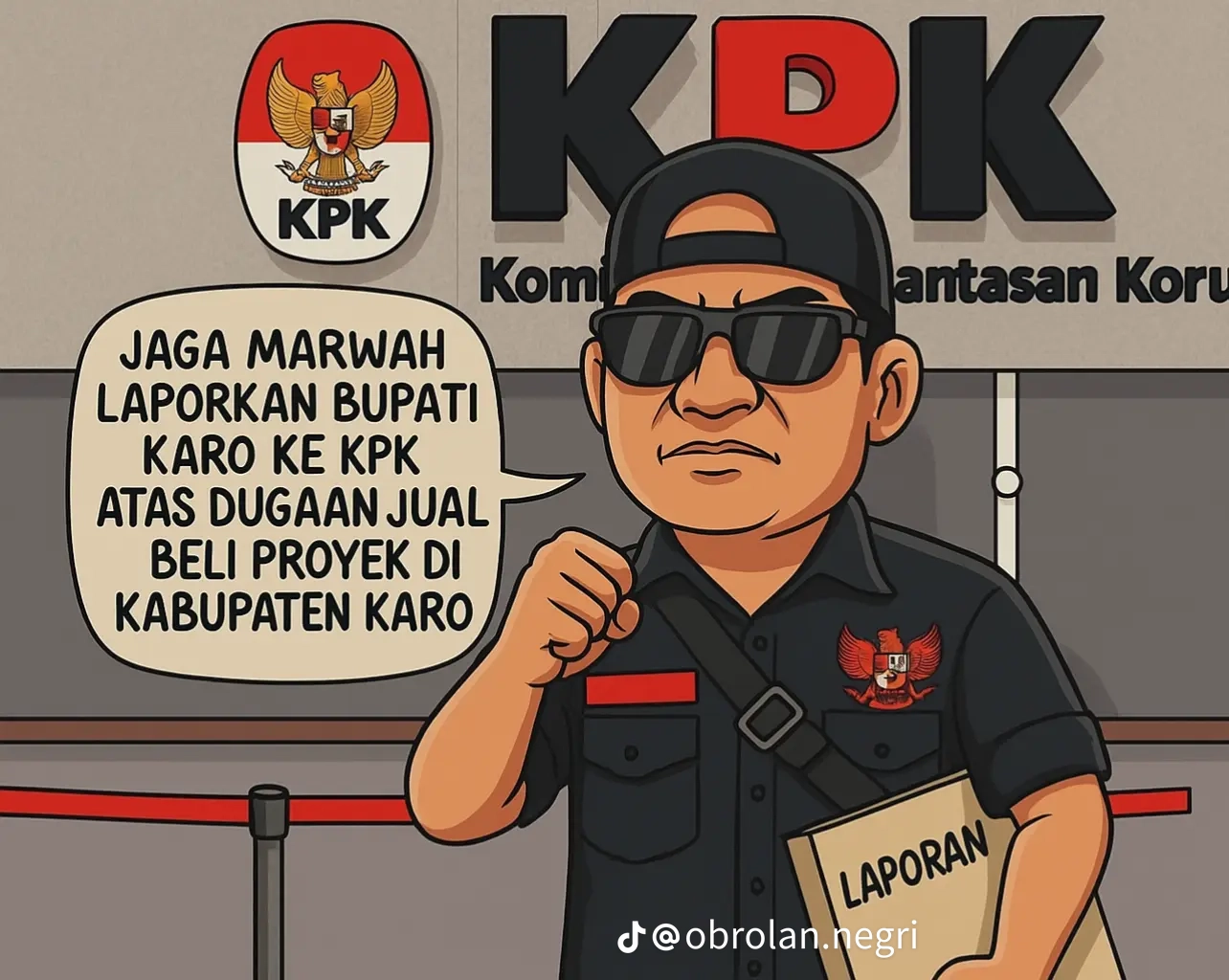 Dugaan Jual Beli Proyek di Kabupaten Karo di Laporkan ke KPK, Deempatbelas.com