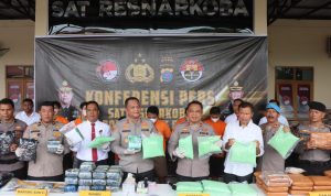 Polres Batubara Ungkap 4 Kasus Narkotika Dengan 6 Tersangka Beserta 29 Kg Sabu,11 Kg Ekstasi serta 3.393 Pcs Liquid Vave , Deempatbelas.com
