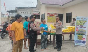 Sambut HUT RI-80 Polsek Medang Deras Polres Batu Bara Gelar Pasar Murah Polri, Deempatbelas.com