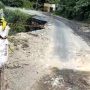 PLAT BESI DI JALAN LINTAS MENUJU KUTA CANE HILANG DICURI KAWANAN MALING