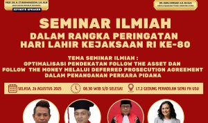 Peringati Harla Ke-80, Kejati Sumut dan FH USU Gelar Seminar Ilmiah, Hadirkan Jaksa Agung ST Burhanuddin, Deempatbelas.com