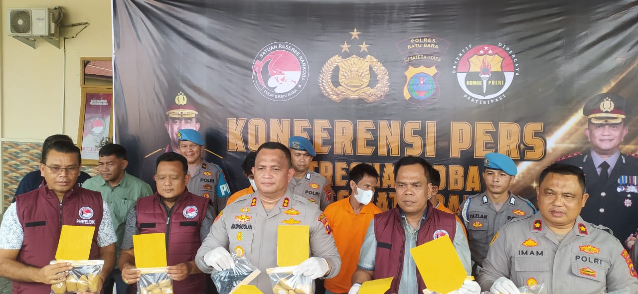 Satres Narkoba Polres Batu Bara Bongkar Sindikat Sabu 1 Kg Lebih, Tiga Pengedar Terancam Hukuman Mati, Deempatbelas.com