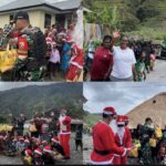 Santa Claus Beraksi di Papua, Mobil Natal Satgas Yonif 743 Tebar Sukacita di Kota Mulia