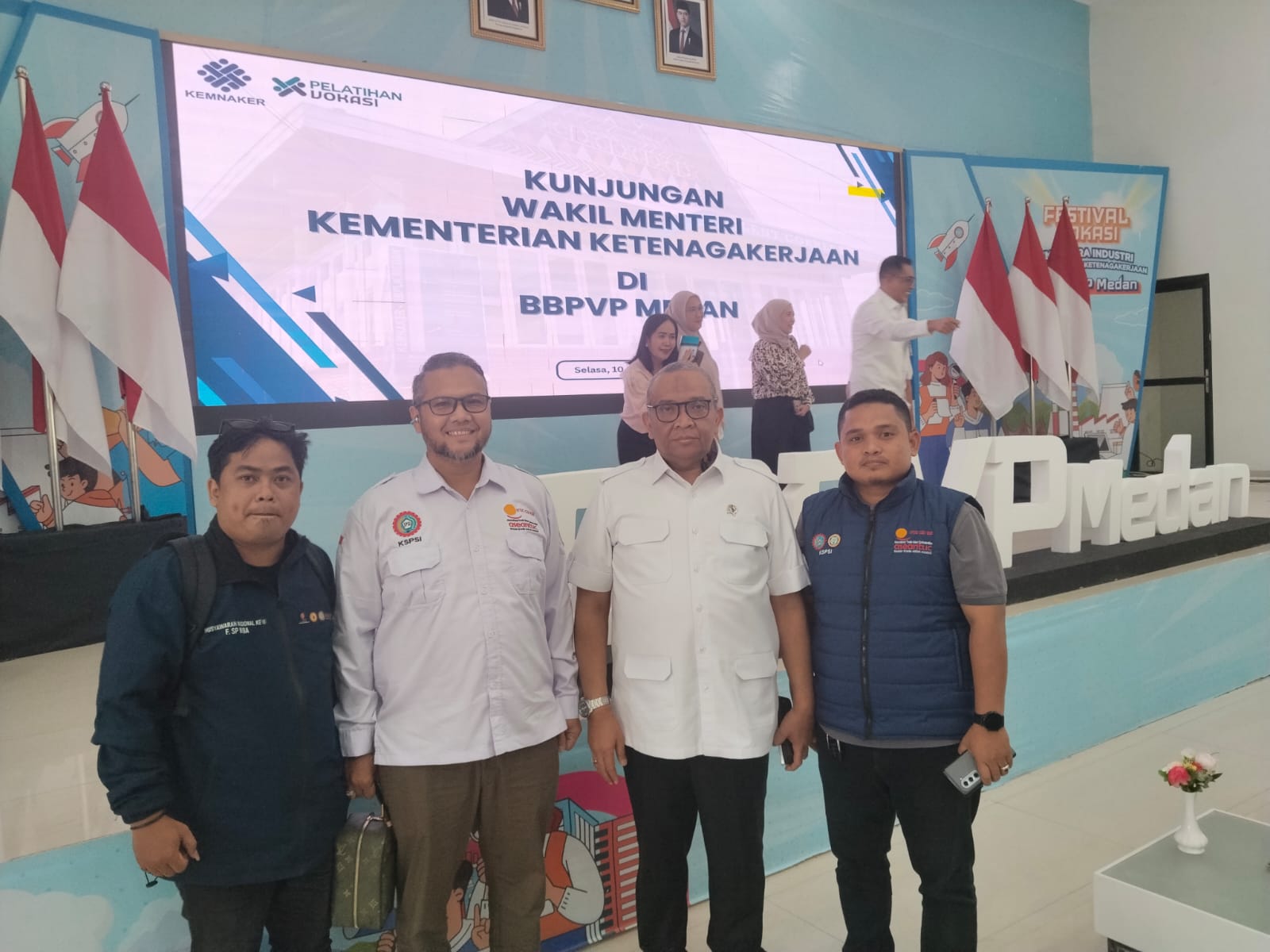 KSPSI AGN Sumut Dampingi Wamenaker Afriansyah Noor Kunjungi BBPVP Medan, Deempatbelas.com