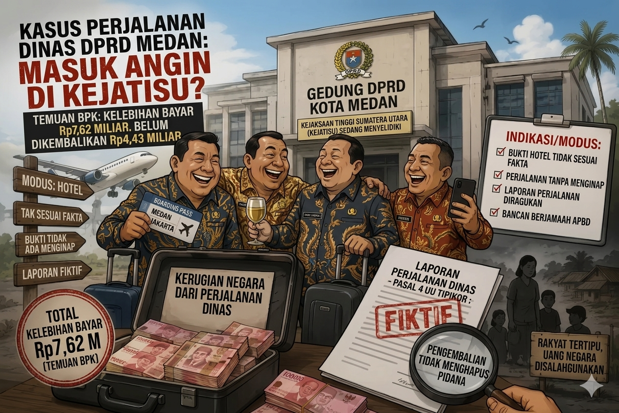 Apa Kabar Kasus Perjalanan Dinas DPRD Medan, Masuk Angin di Kejati Sumut?, Deempatbelas.com