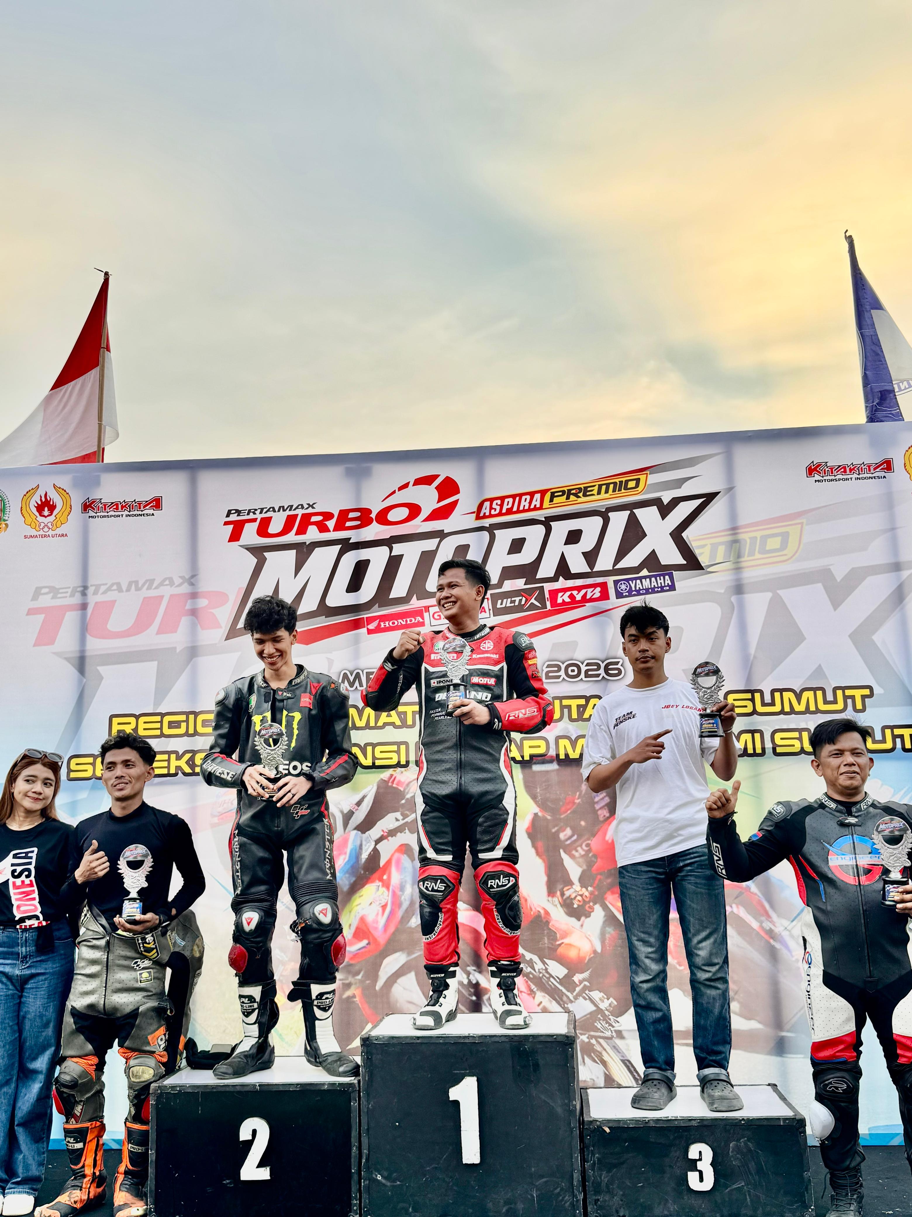 Pegawai Lapas Kelas I Medan Ukir Prestasi, Edo Adika Teddy Raih Juara 1 Motoprix 2026 Kelas Sport Fairing 150 CC, Deempatbelas.com