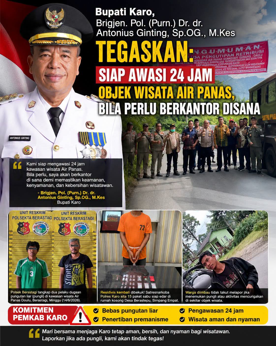RETRIBUSI WISATA AIR PANAS DOULU RESMI DIHAPUS, PEMKAB KARO JAMIN PENGAWASAN 24 JAM RETRIBUSI WISATA AIR PANAS DOULU RESMI DIHAPUS, PEMKAB KARO JAMIN PENGAWASAN 24 JAM