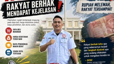 JIPI SOROTI PELEMAHAN RUPIAH, DESAK PEMERINTAH BUKA-BUKAAN KEPADA RAKYAT