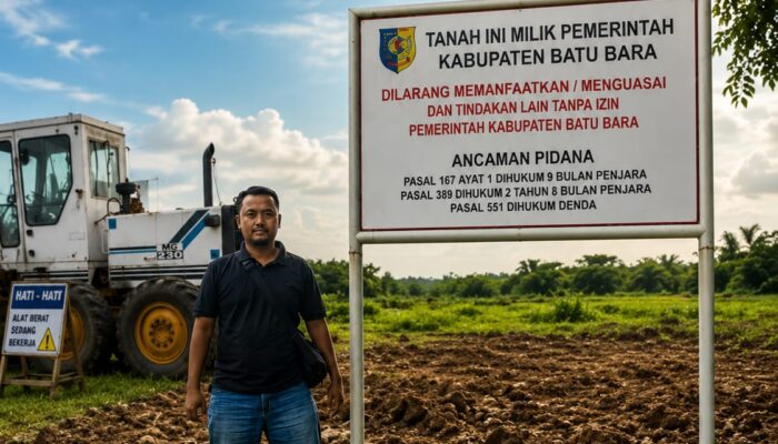 ASET GOR RP7 MILIAR DI BATU BARA BERUBAH FUNGSI, LAPANGAN BOLA DISULAP DITANAMI UBI, TOKOH PEMUDA DESAK PERIKSA KABID ASET