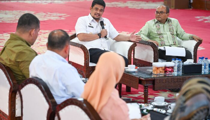 GUBERNUR SUMUT TERIMA AUDIENSI WALIKOTA PADANGSIDIMPUAN, PERKUAT SINERGI PEMBANGUNAN DAN INFRASTRUKTUR DAERAH