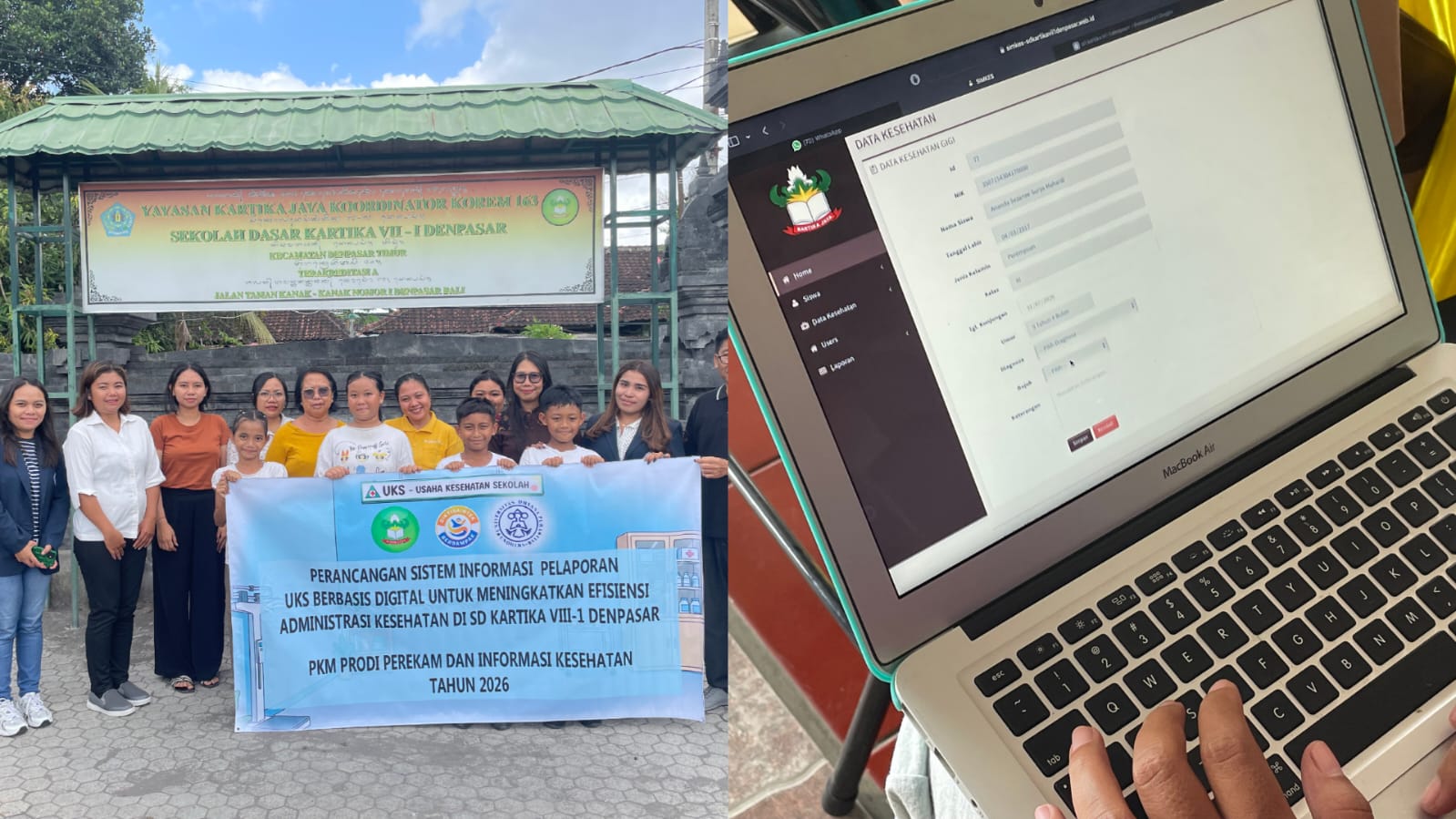 DORONG SEKOLAH SEHAT BERBASIS DIGITAL, PRODI PIK UNDHIRA TERAPKAN SIMKES DI SD KARTIKA VII-1 DENPASAR, DORONG SEKOLAH SEHAT BERBASIS DIGITAL, PRODI PIK UNDHIRA TERAPKAN SIMKES DI SD KARTIKA VII-1 DENPASAR,