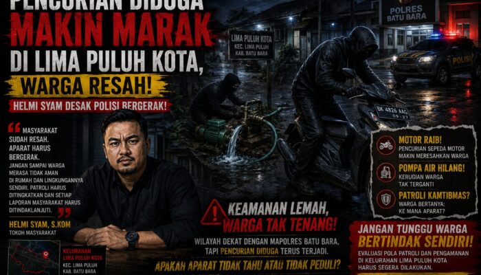 PENCURIAN DIDUGA MAKIN MARAK DI LIMA PULUH KOTA, WARGA RESAH! HELMI SYAM DESAK POLISI BERGERAK