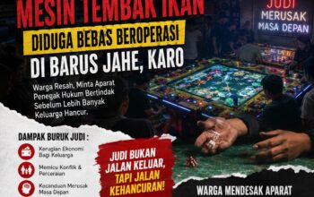 PERJUDIAN DADU DAN MESIN TEMBAK IKAN DIDUGA BEBAS BEROPERASI DI BARUS JAHE, WARGA MINTA APARAT BERTINDAK