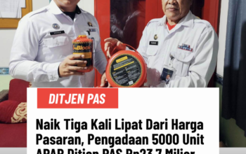 NAIK TIGA KALI LIPAT DARI HARGA PASARAN, PENGADAAN 5000 UNIT APAR DITJEN PAS RP23,7 MILIAR DIDUGA DI MARKUP