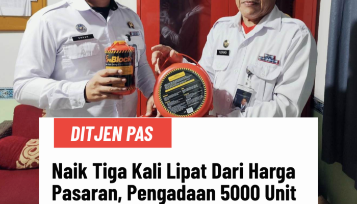 NAIK TIGA KALI LIPAT DARI HARGA PASARAN, PENGADAAN 5000 UNIT APAR DITJEN PAS RP23,7 MILIAR DIDUGA DI MARKUP