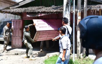 PD ANEKA INDUSTRI DAN JASA SUMUT TERTIBKAN ASET EKS BIOSKOP RIA BINJAI