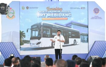 GUBSU BOBBY LUNCURKAN BRT MEBIDANG, SIAPKAN TRANSPORTASI TERINTEGRASI DAN SEKALI BAYAR