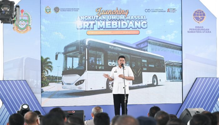 GUBSU BOBBY LUNCURKAN BRT MEBIDANG, SIAPKAN TRANSPORTASI TERINTEGRASI DAN SEKALI BAYAR