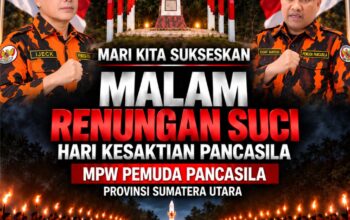 MPW PEMUDA PANCASILA SUMUT GELAR MALAM RENUNGAN SUCI HARI KESAKTIAN PANCASILA