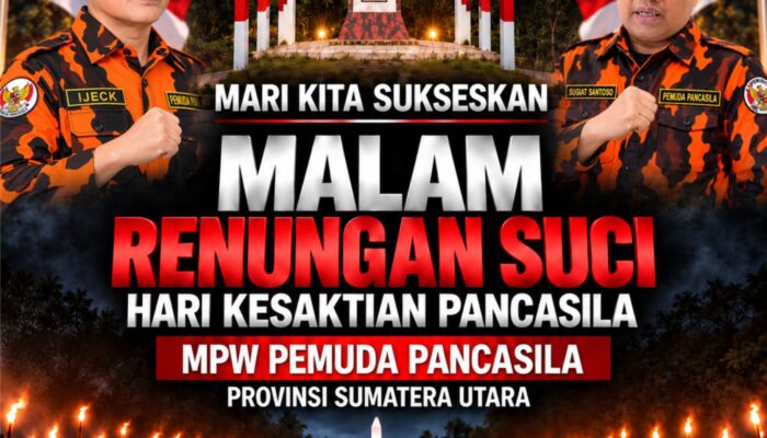 MPW PEMUDA PANCASILA SUMUT GELAR MALAM RENUNGAN SUCI HARI KESAKTIAN PANCASILA