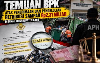 APH DIDESAK USUT TEMUAN BPK ATAS PENERIMAAN DAN PENGELOLAAN RETRIBUSI SAMPAH RP2,31 MILIAR DI DINAS LH KABUPATEN KARO