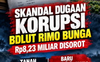 SKANDAL DUGAAN KORUPSI BDLUT RIMO BUNGA RP8,23 MILIAR: TANAH DIBELI RP500 PER METER, BARU RP120 JUTA DIKEMBALIKAN!