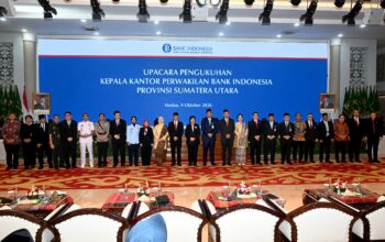 PENGUKUHAN KEPALA BI SUMUT, BOBBY NASUTION TEKANKAN PEMERATAAN EKONOMI