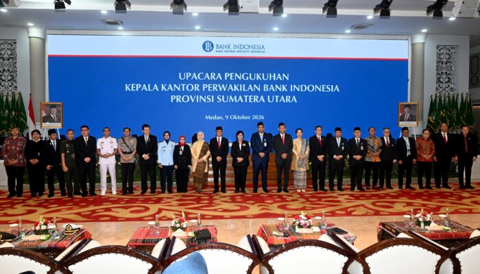 PENGUKUHAN KEPALA BI SUMUT, BOBBY NASUTION TEKANKAN PEMERATAAN EKONOMI