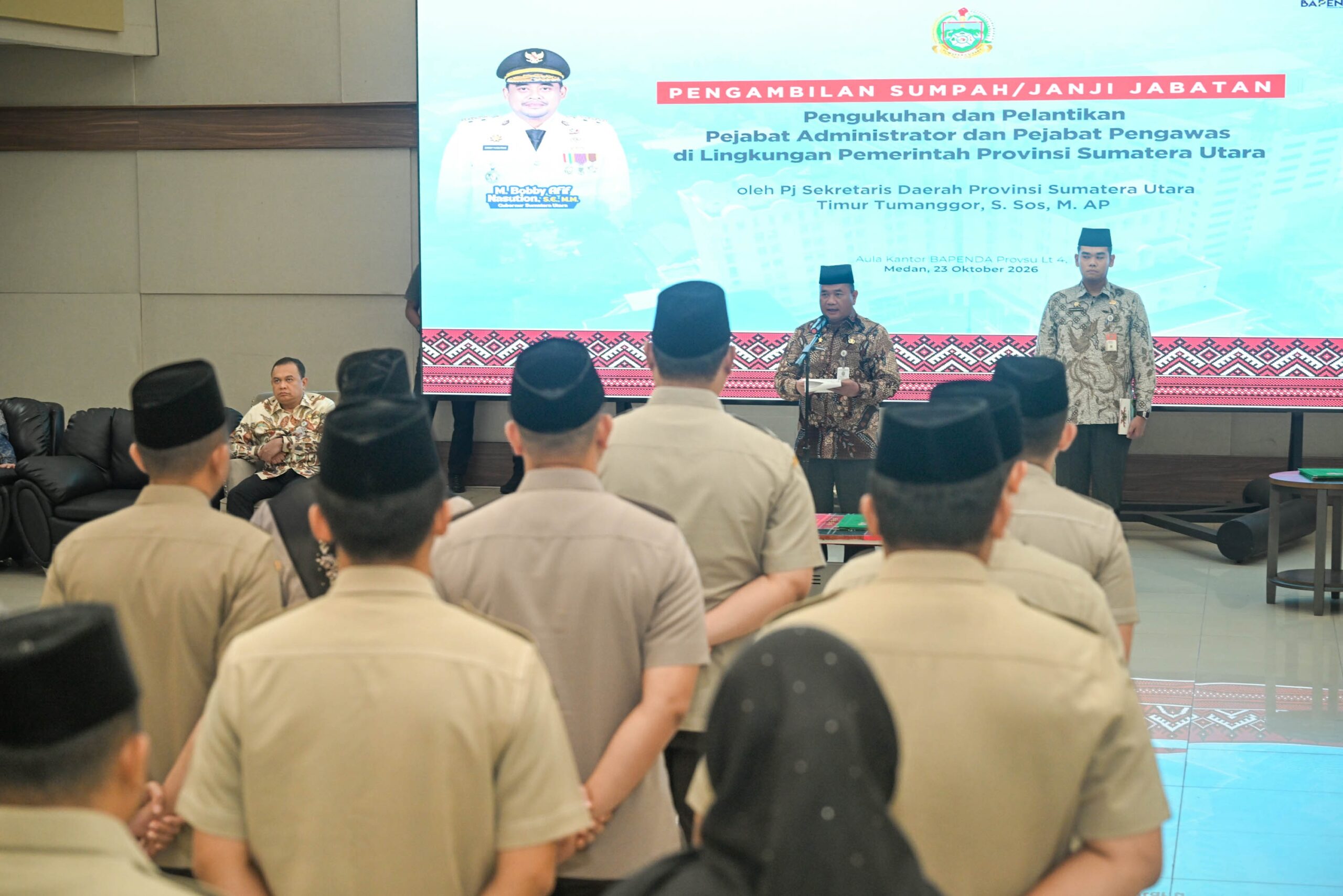 LANTIK 15 PEJABAT BAPENDA, PJ SEKDAPROV SUMUT TEKANKAN OPTIMALISASI PAD LANTIK 15 PEJABAT BAPENDA, PJ SEKDAPROV SUMUT TEKANKAN OPTIMALISASI PAD